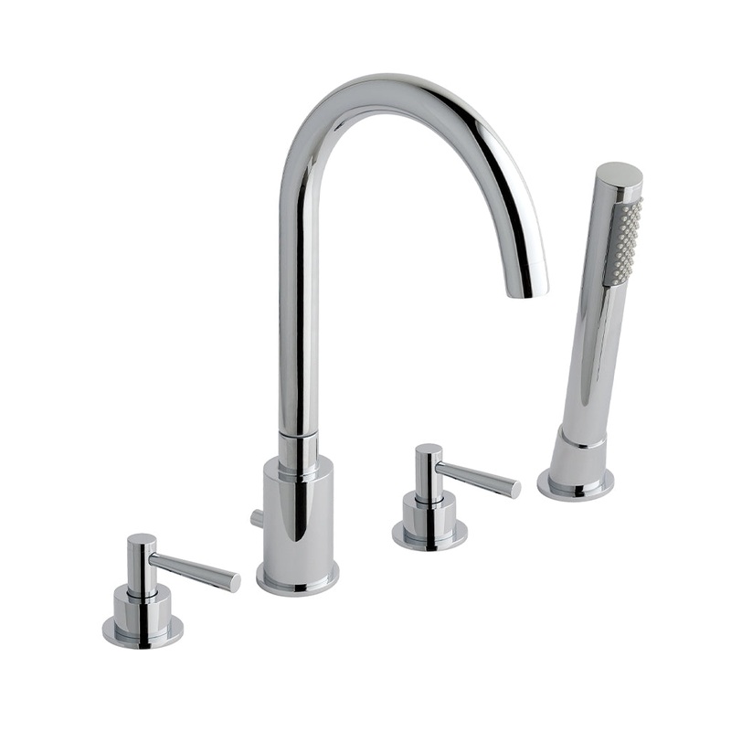 Eastbrook Prado Lever Chrome 4 Hole Bath Shower Mixer Tap
