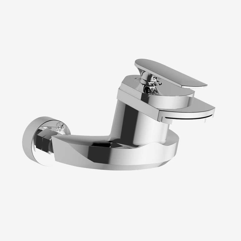 Eastbrook Falmouth Chrome Wall Mounted Bath Shower Mixer Tap