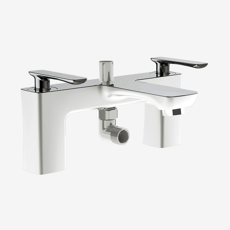 Eastbrook Helston Gloss White Bath Shower Mixer Tap – Inc Kit