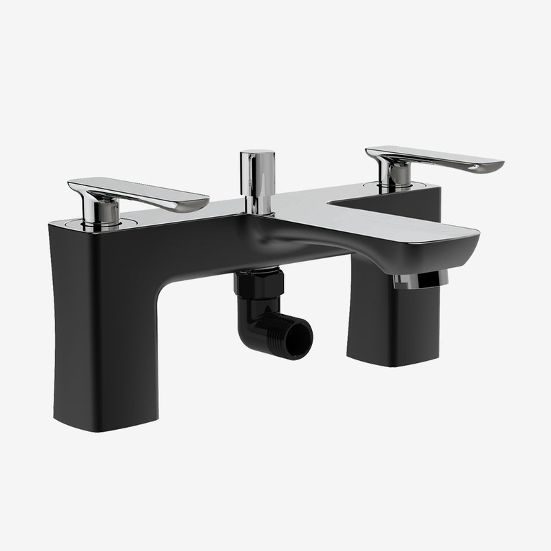 Eastbrook Helston Matt Black Smooth Bath Shower Mixer Tap