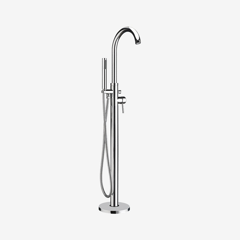 Eastbrook Tec Chrome Floor Standing Manual Mono Bath Shower Mixer Tap