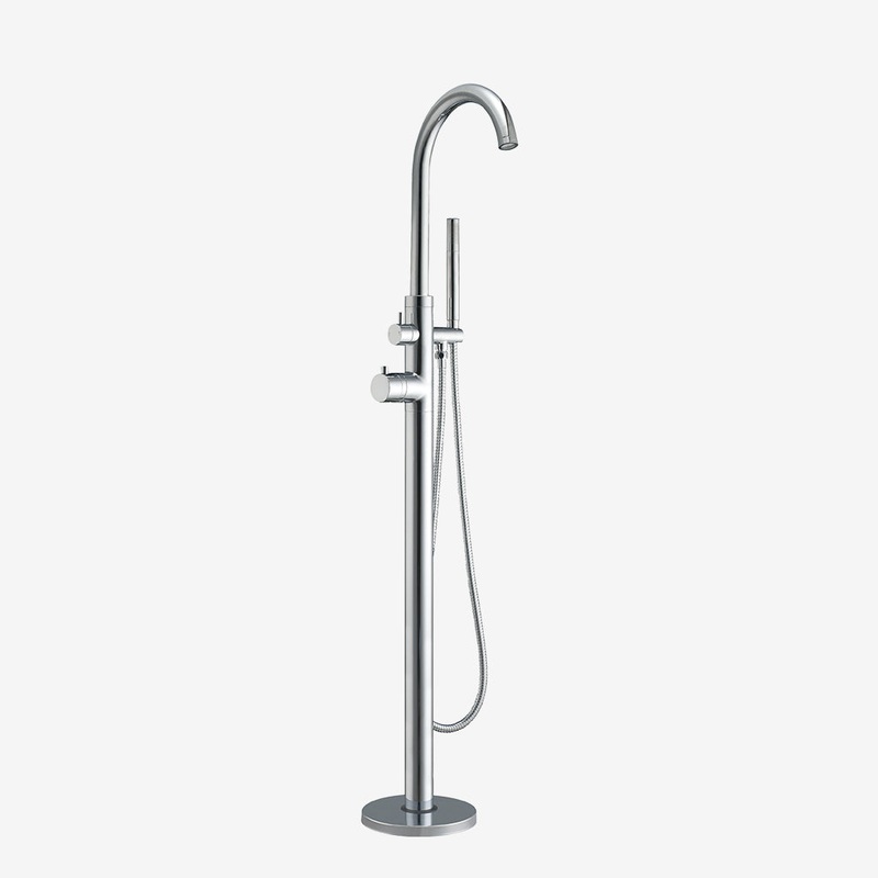 Eastbrook Tec Chrome Floor Standing Thermostatic Mono Bath Shower Mixer Tap