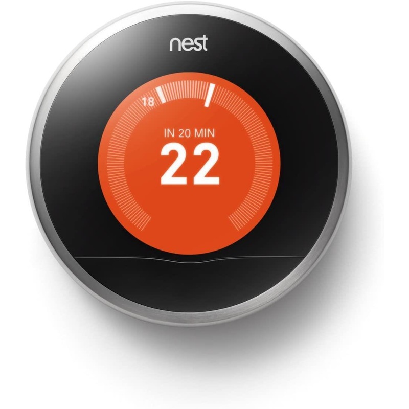 NEST LEARNING THERMOSTAT 3RD GEN STEEL