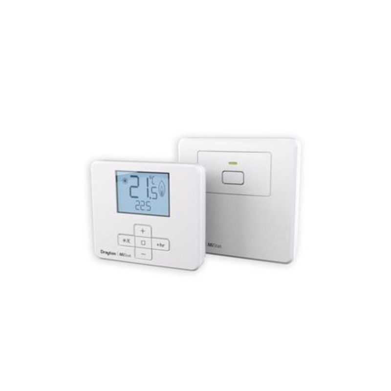 Drayton MiStat Radio Frequency Wireless Room Thermostat and Receiver White N 110R