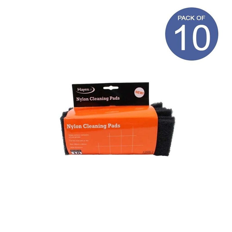 Hayes UK Abrasive Nylon Pads for Cleaning – Pack of 10