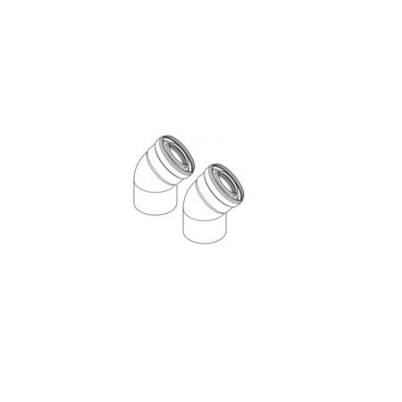 Baxi/Pott/Main 135 Elbow Pair 720647901, 45