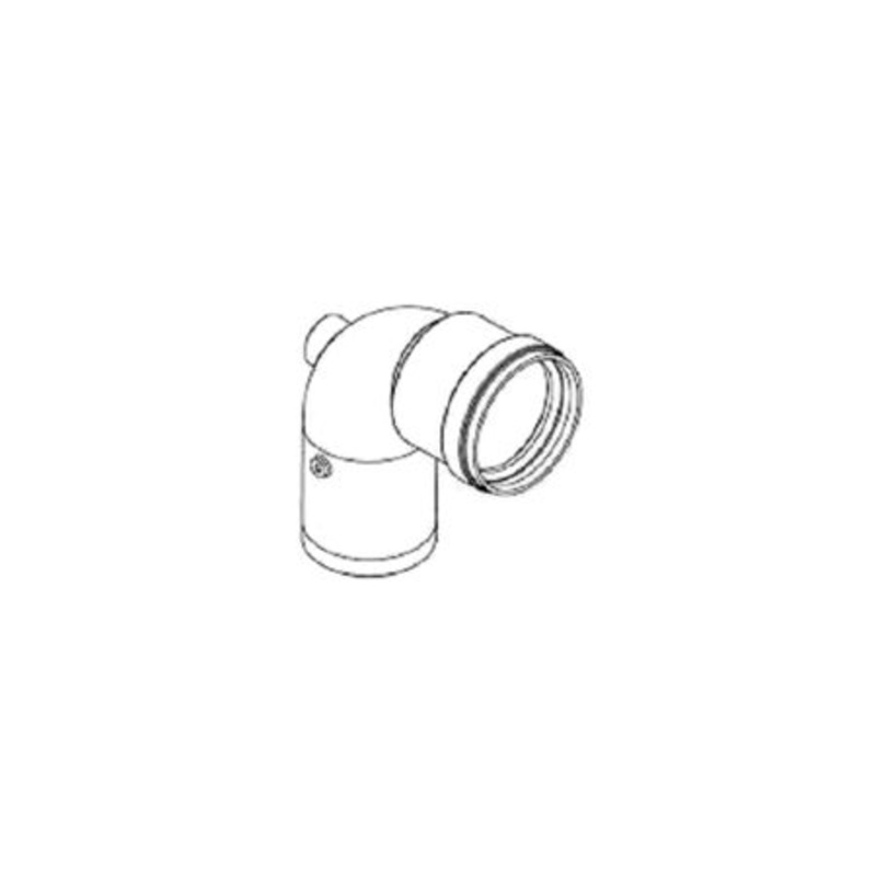 Ideal Logic V3 Flue 90 Degree Elbow Black 60mm 203229
