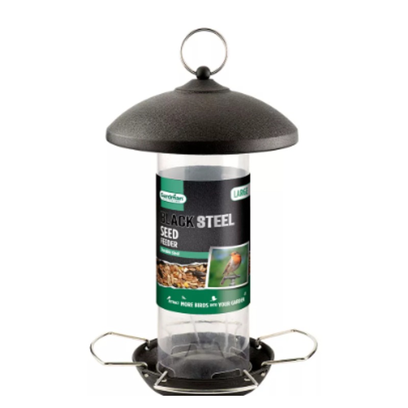 Black steel seed feeder