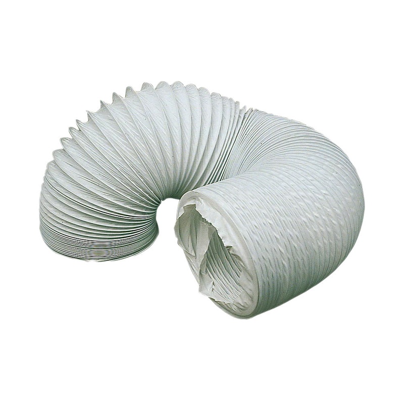 100mm White Flexible PVC Hose 15m (DO)