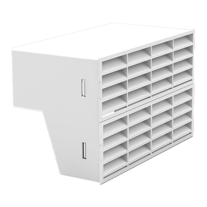 204x60mm – Double airbrick with grille (White) – VP