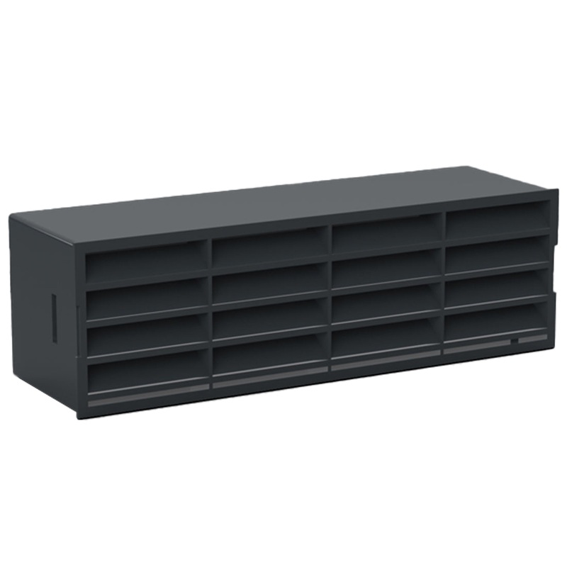 204x60mm – Single airbrick complete – Black – VP