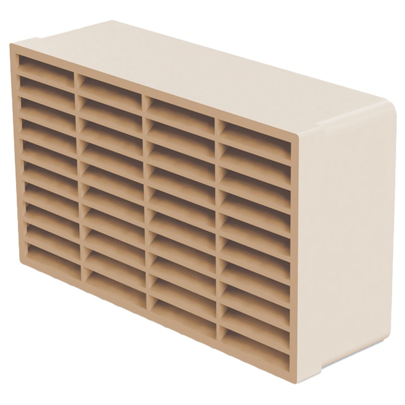 220x90mm – Double airbrick with grille only – Beige (Cottswald) – (Requires 977)