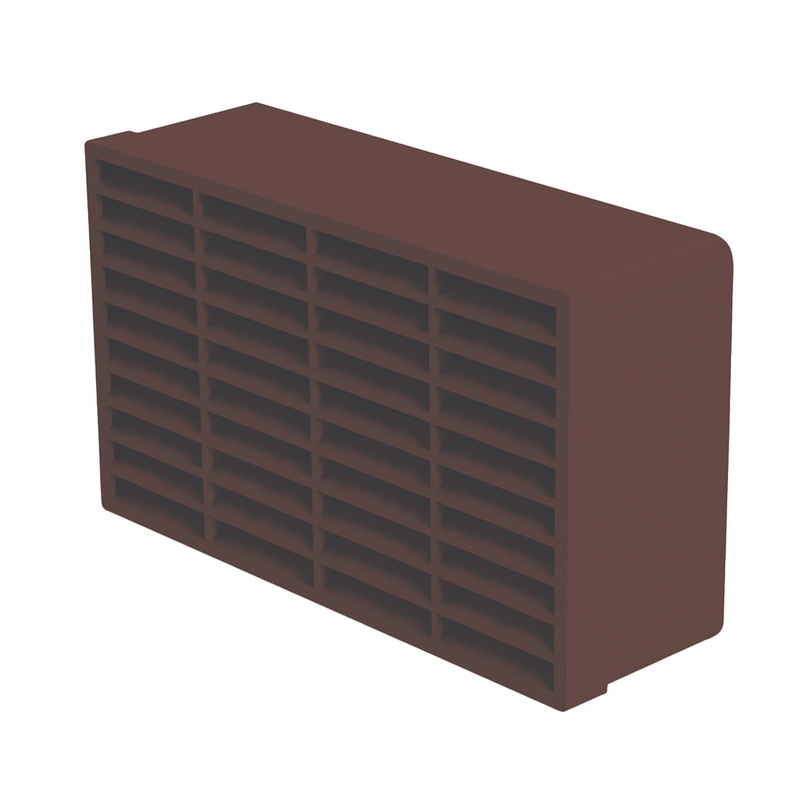 220x90mm – Double airbrick with grille only – Brown – (Requires 977)