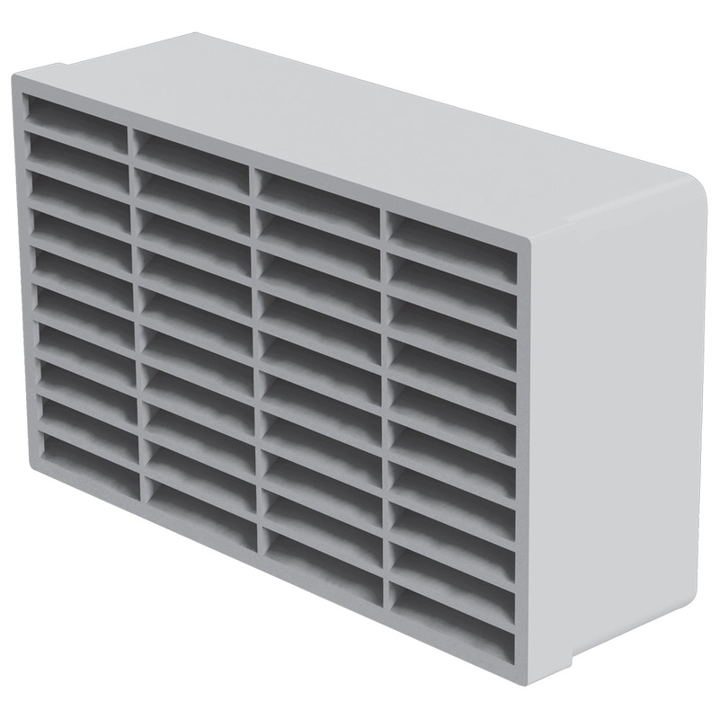 220x90mm – Double airbrick with grille only – Grey – (Requires 977)