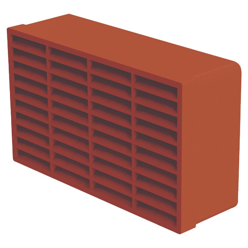 220x90mm – Double airbrick with grille only – Terracotta – (Requires 977)