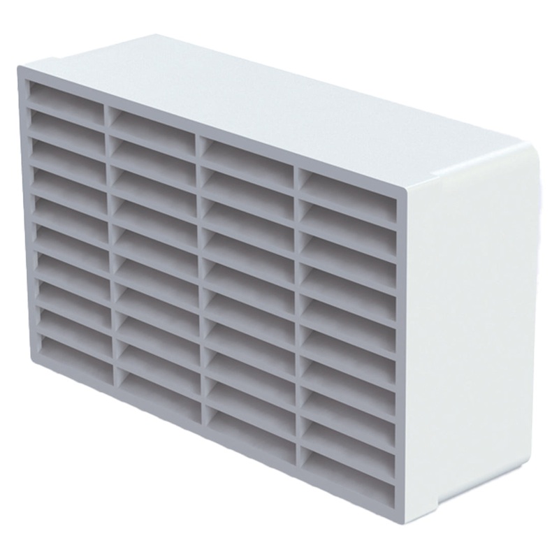 220x90mm – Double airbrick with grille only – White – (Requires 977)
