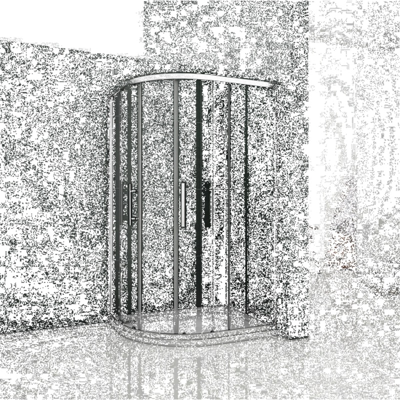 900X760| 1000X900| 900X800 Chrome Offset Walk In Quadrant Shower Enclosure