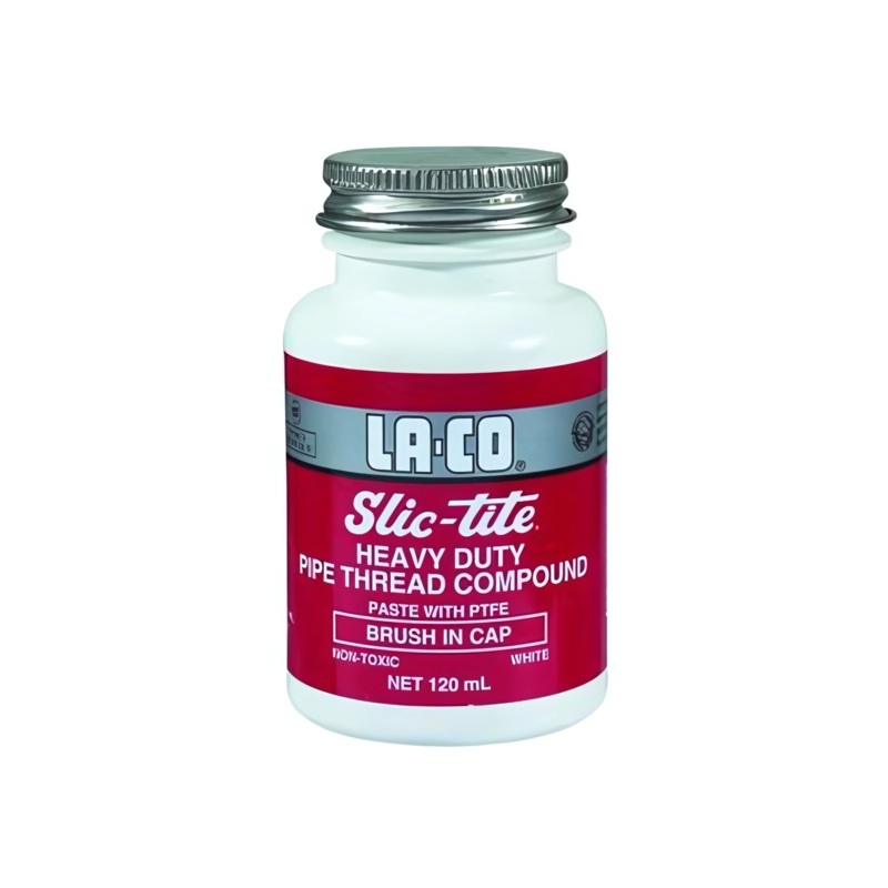 120ml Slic-Tite with PTFE Pipe Thread Compound – La-Co (White) – LAC-42008