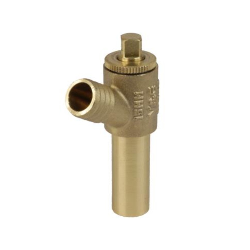 15mm Genbra Type A Drain Off Cock Extended Heavy Pattern (Brass)  BFDOCTAEX-15