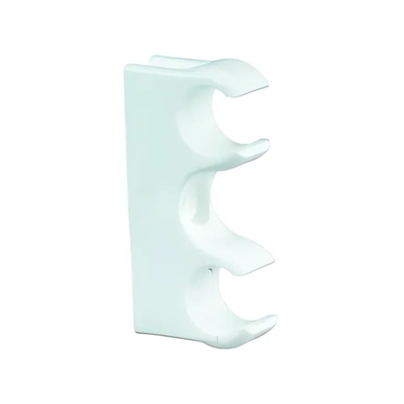 15mm Snap-in Open Pipe Clip Double – Talon (White) – OPD15