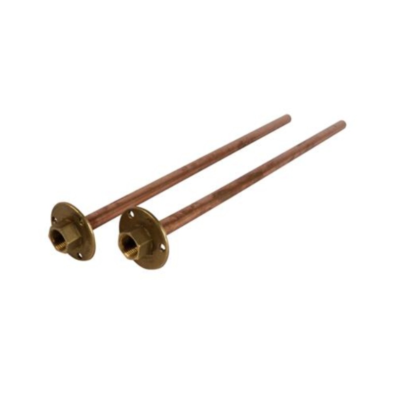 15mm x 1/2 Genbra Wall Plate with 450mm Copper Tube (Brass)  BFWPT450-15D
