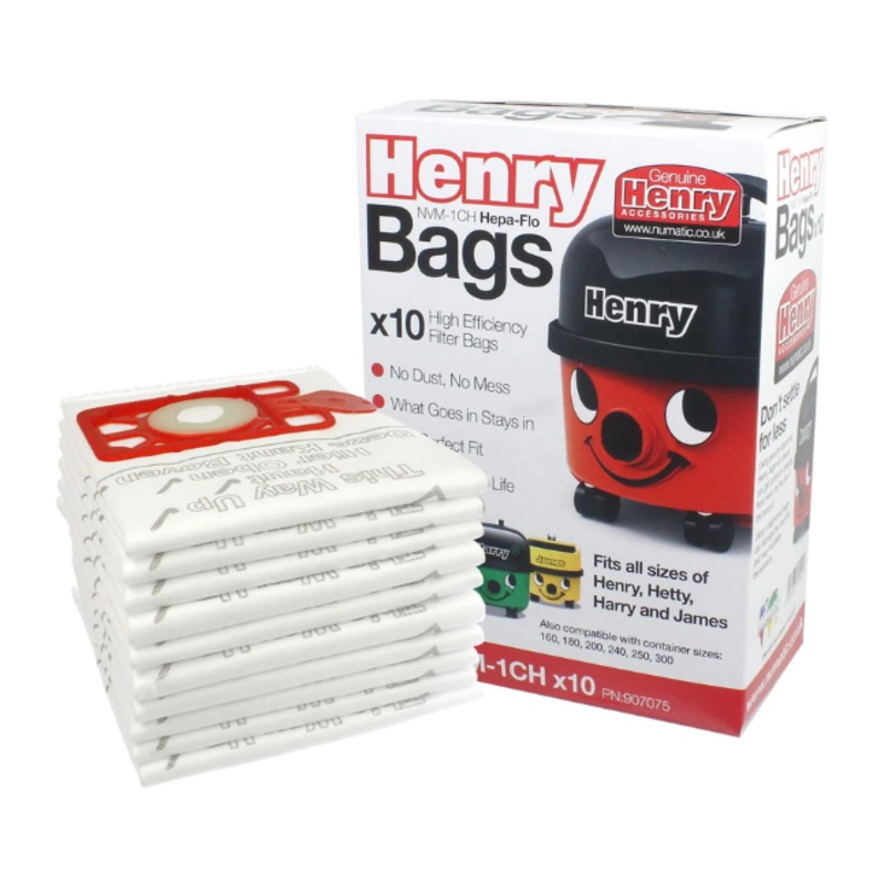 (Pack of 10) Numatic HEPA-Flo Vacuum Filter Bags – Henry (White)  604015