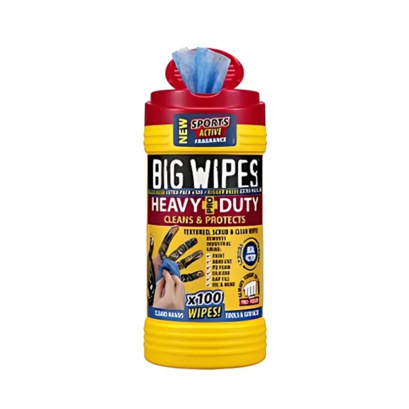 Tub of 100 Heavy Duty Pro+ Cleaning Wipes – Big Wipes (Blue-Edged)  24200000