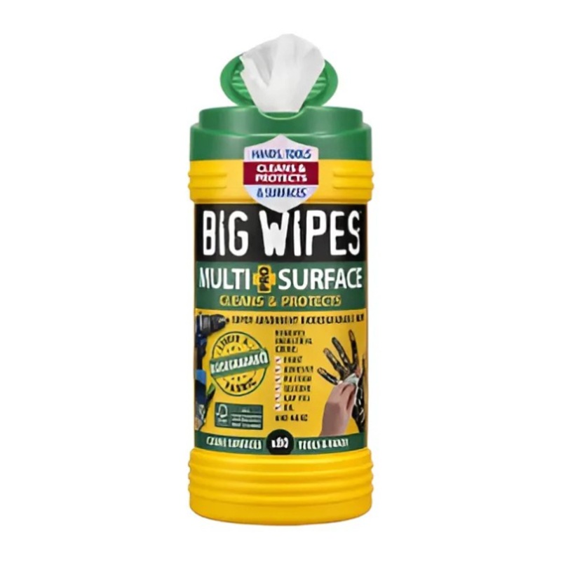 Tub of 80 Multi-Surface Bio Pro+ Cleaning Wipes – Big Wipes (Green Top)  24400000