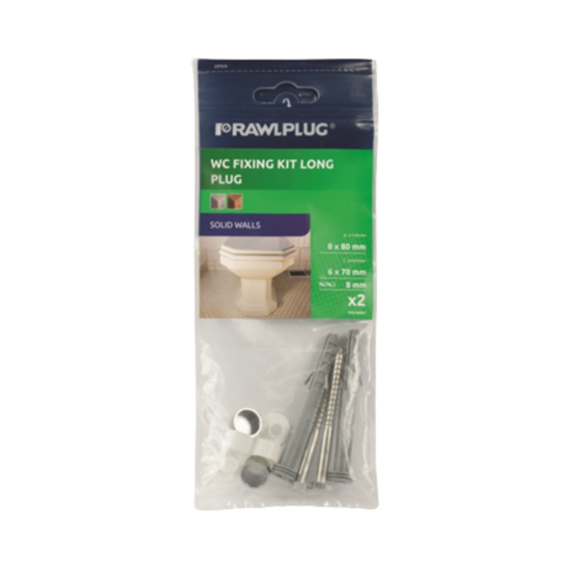 WC Fixing Kit Long – Rawlplug (Single Bag Set) – R-S1-WCB-F