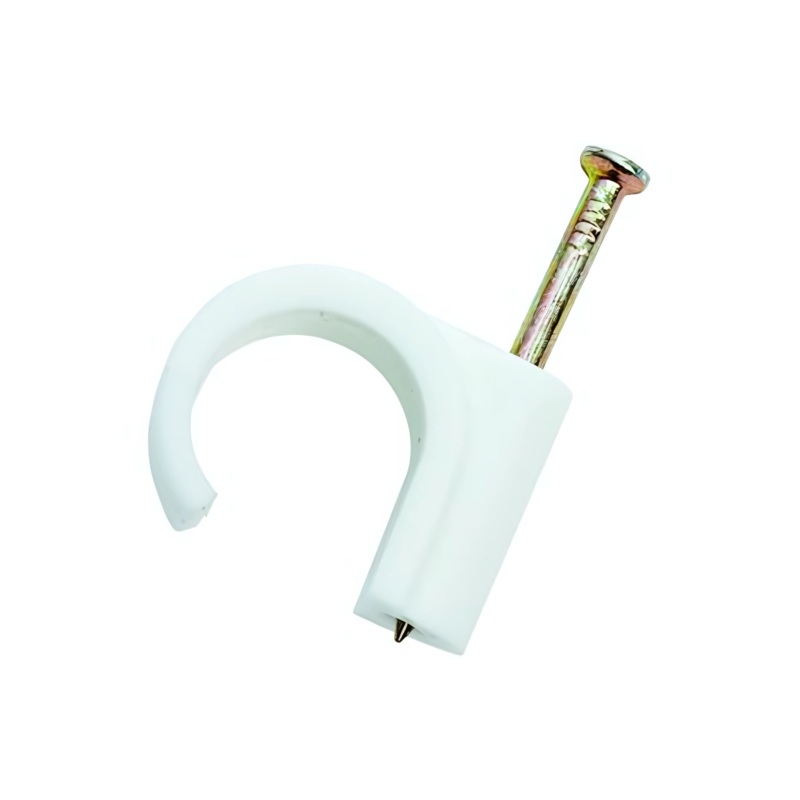 10mm x 12mm Nail Pipe Clip – Talon (White) – NCW10