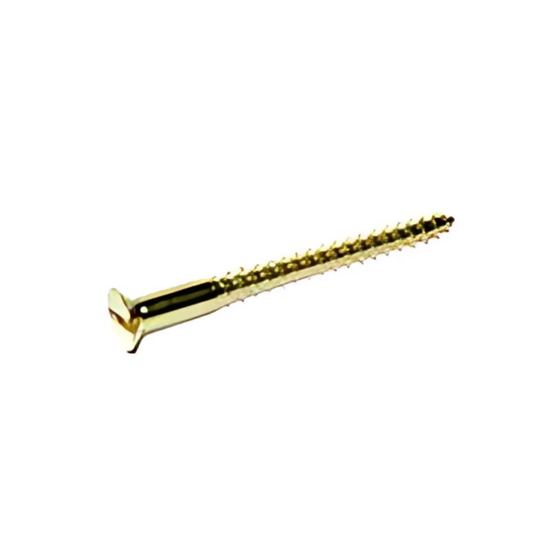 26.67mm Slotted Brass Countersunk Woodscrew Head – OwlettJaton (Box of 100) (Gold) – 9TQCSKBWS/216