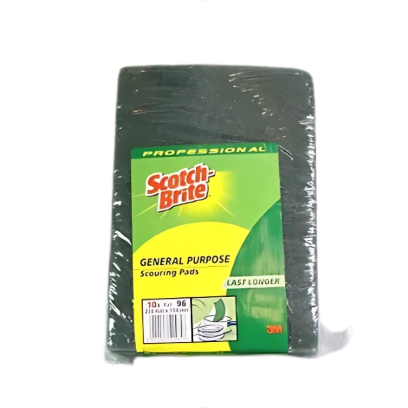 3M Economy Scour Pad (Green) Pack of 10  1259826