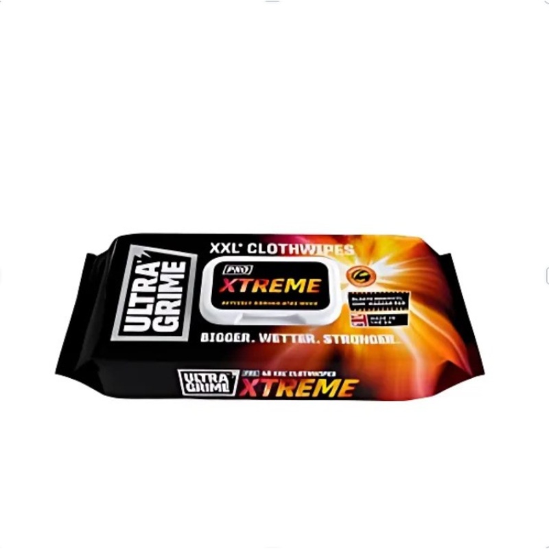 40-Pack PRO Xtreme Wet Cleaning Wipes XXL+ – UltraGrime (Black)  5910