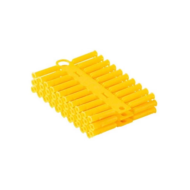 5mmx42mm Plastic Fixing Wall Plugs – Talon Pack of 100 P1/100 (Yellow)  5060002356418