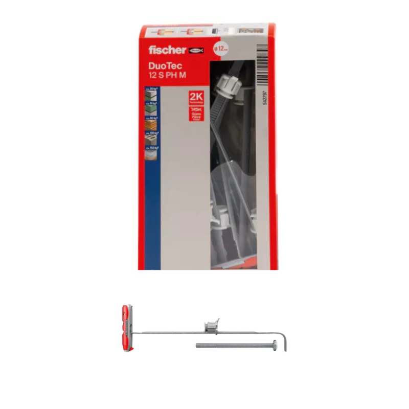 6mm x 70mm Duotec 12 S PH Panhead Screw – Fischer (Grey) – 542797