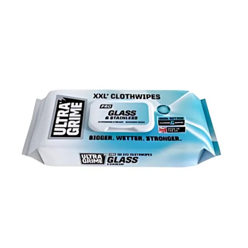 Pack of 50 PRO Wet Cleaning Wipes  Glass & Stainless Stee – UltraGrimel (Blue)  5980