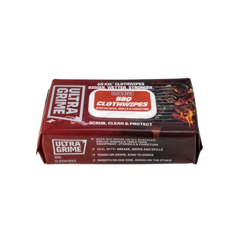 Pack of 60 Life BBQ Wipes – UltraGrime (White) – 5650
