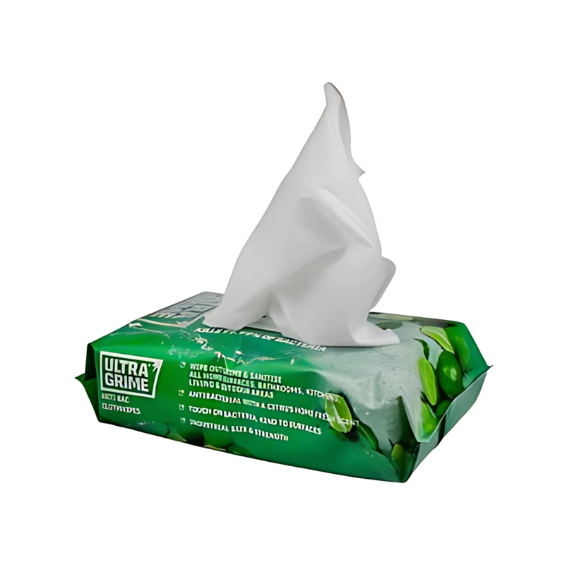 Pack of 80 Life Anti-Bac Wipes – UltraGrime (White) – 5640