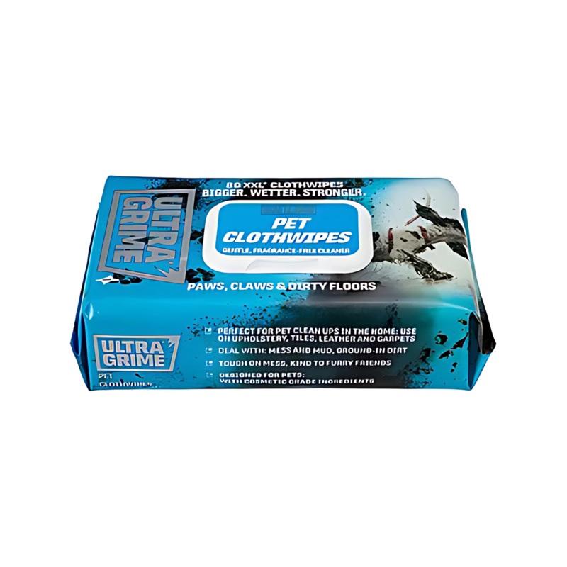 Pack of 80 Life Pet Wipes – UltraGrime (White) – 5670