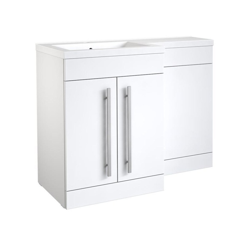 Ideal 2 Door L-Shaped Furniture Pack 1100mm – White Gloss