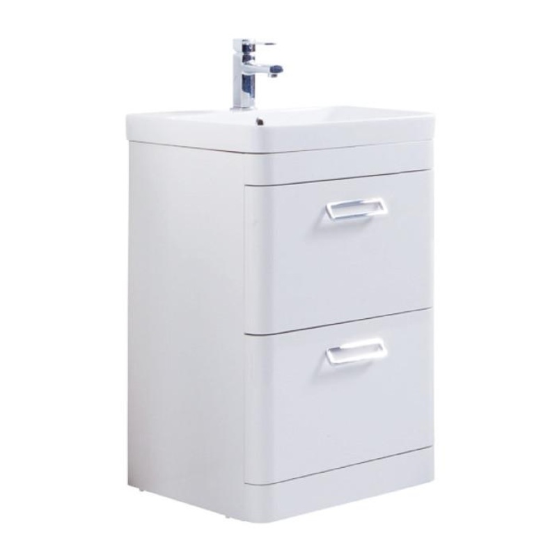 Metro Furniture 500mm Floor Standing Drawer Unit with Ceramic Basin
