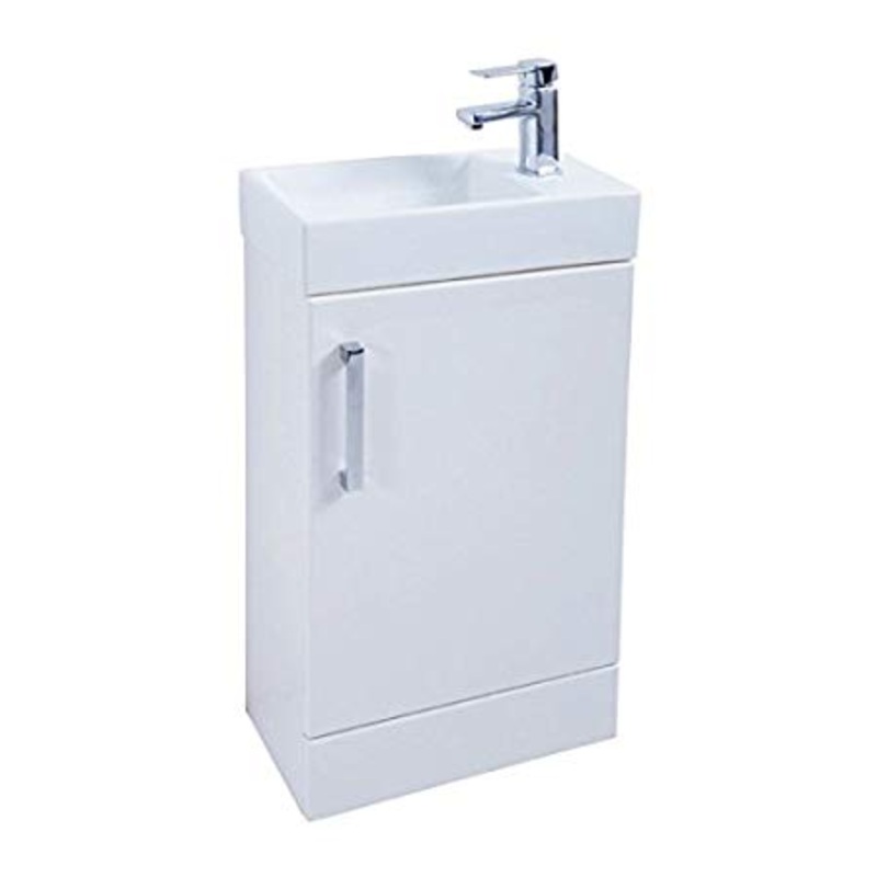 Ultimate 450mm Floor Standing Unit with Ceramic Basin – White