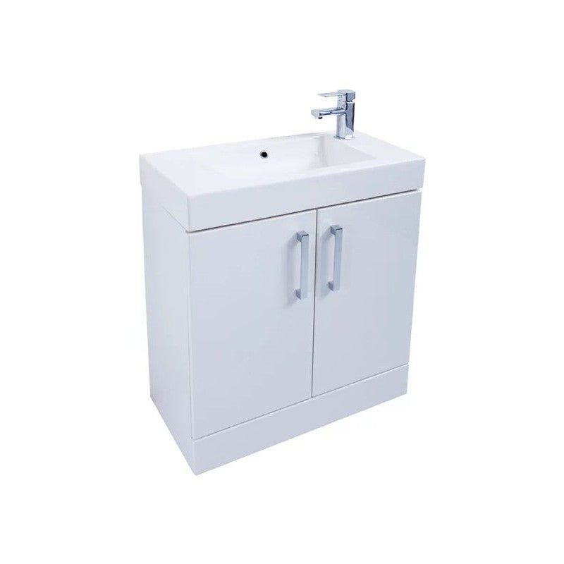 Ultimate 700mm Floor Standing Unit with Ceramic Basin – White