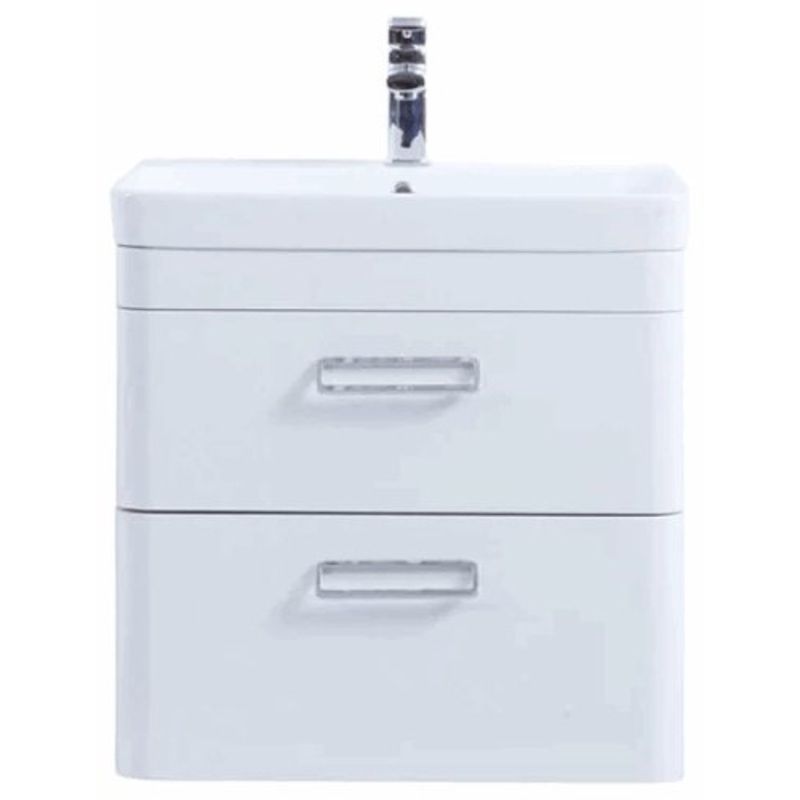 Metro 600mm Wall Hung Drawer Unit with Ceramic Basin