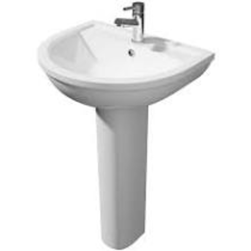 Modern Lifestyle Round Basin & Pedestal – 1 Tap Hole