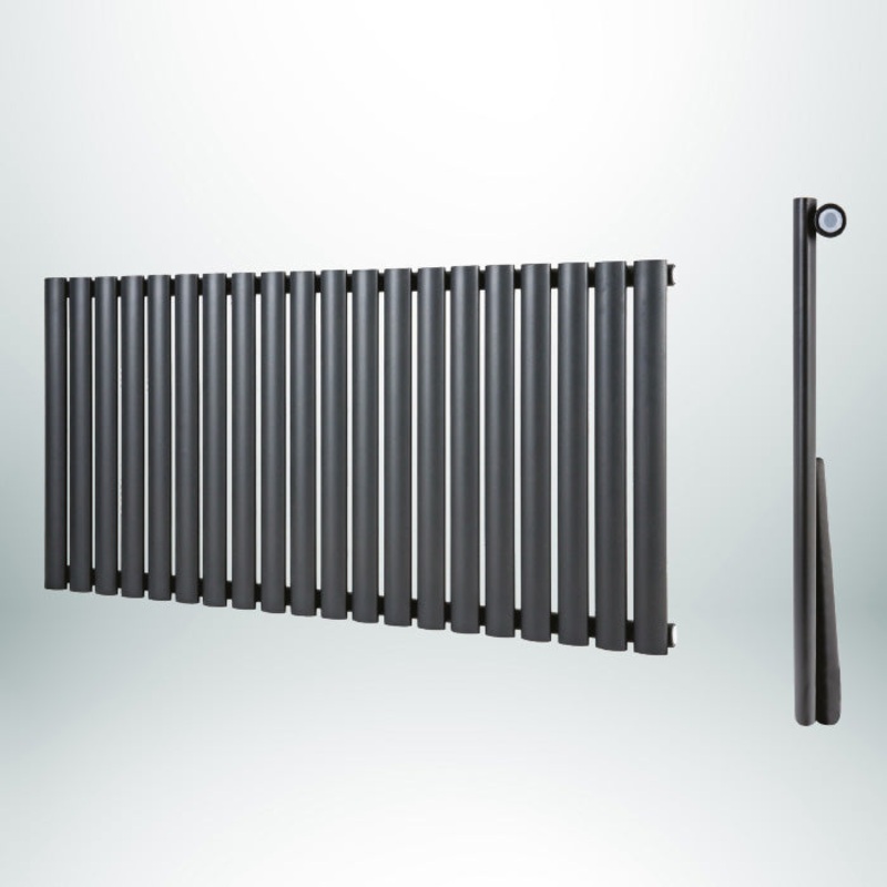 Hercules Single Horizontal Anthracite 600mm(H) x 960mm(W) Designer Radiator