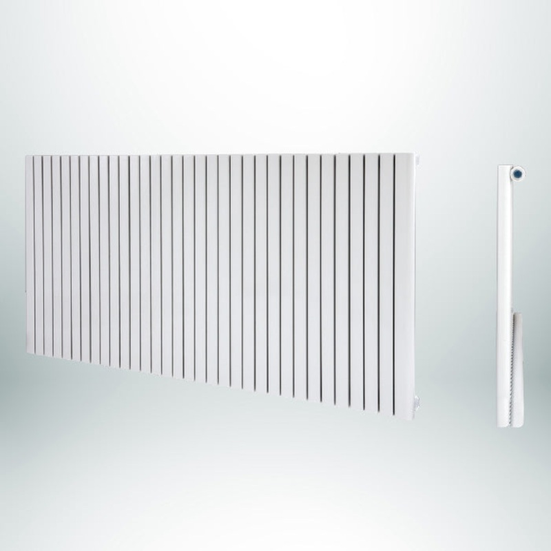 AQUILA D-Profile Single Horizontal white 600mm(H) x 800mm(W) Designer Radiator