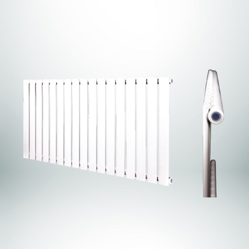 LYRA Single Horizontal White 600mm(H) x 984mm(W) Designer Radiator