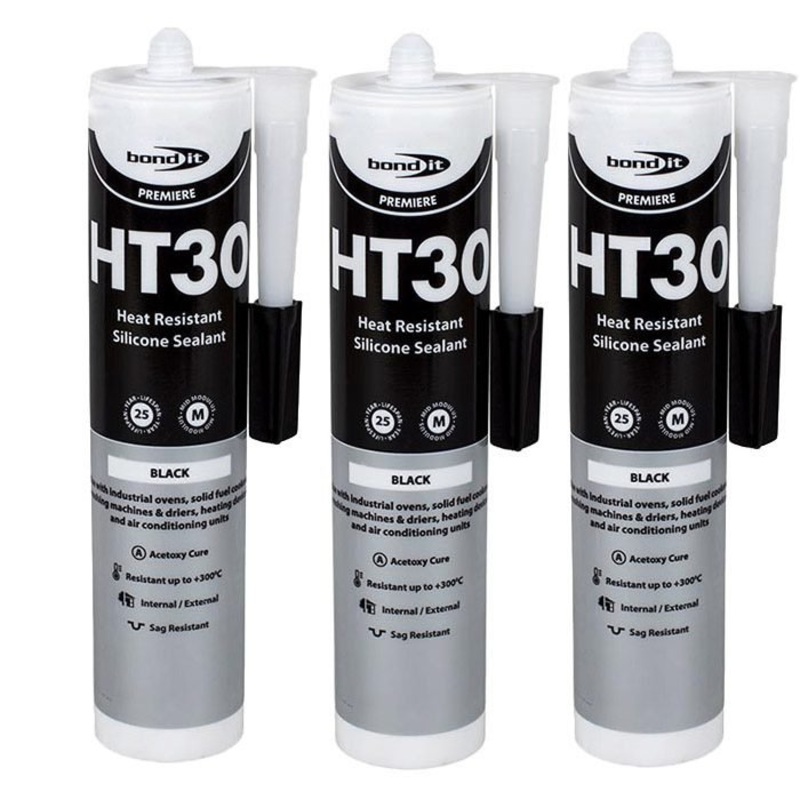 High Temperature Silicone Sealant 300C **3-Pack**