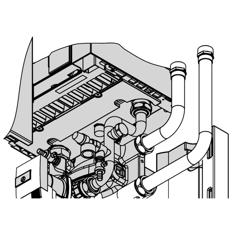 Viessmann Connection pipe bends for install top/bottom 49 – 99 kW – ZK03675